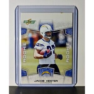 Jacob Hester Rookie 2008 Score NFL #382 Card San Diego Chargers